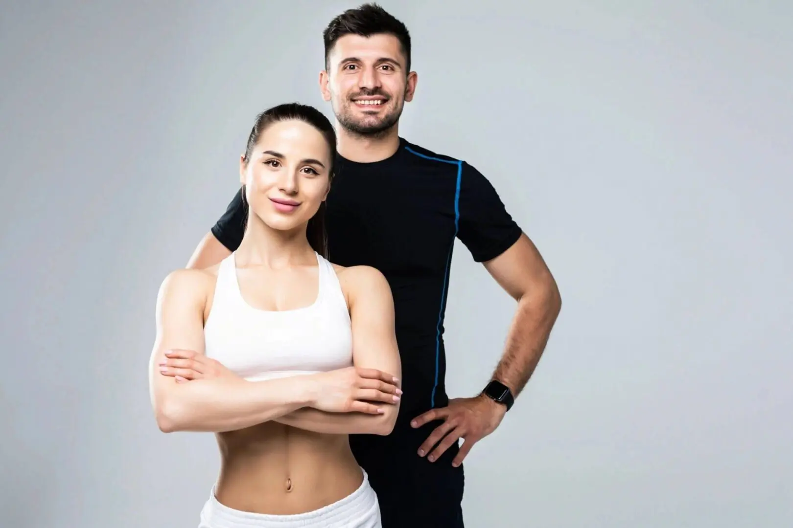 A man and woman posing for the camera.